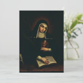 Sint Gertrude de Grote Duitse benedictines Kaart (Staand voorkant)