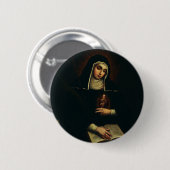 Sint Gertrude de Grote Duitse benedictines Ronde Button 5,7 Cm (Voorkant /achterkant)