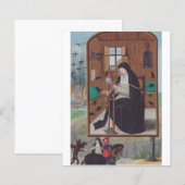 Sint Gertrude van Helfta door Simon Bening (Voorkant / Achterkant)