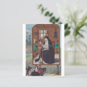 Sint Gertrude van Helfta door Simon Bening (Staand voorkant)