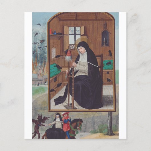 Sint Gertrude van Helfta door Simon Bening (Voorkant)