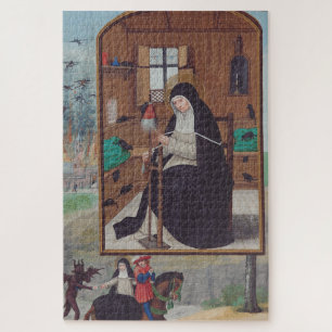 Sint Gertrude van Helfta door Simon Bening Legpuzzel
