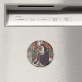 Sint Gertrude van Helfta door Simon Bening Magneet (Insitu (Vaatwasser))