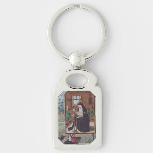 Sint Gertrude van Helfta door Simon Bening Sleutelhanger (Voorkant)