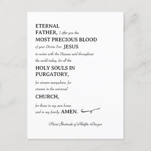 Sint Gertrude van Helfta Gebed Briefkaart