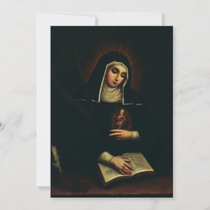 Sint Gertrudis de Grote Duitse benedictijnse Bedankkaart