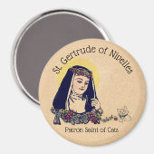 Sint-Gertrudis van Nijvel beschermheilige van katt Magneet (Voorkant / Achterkant)