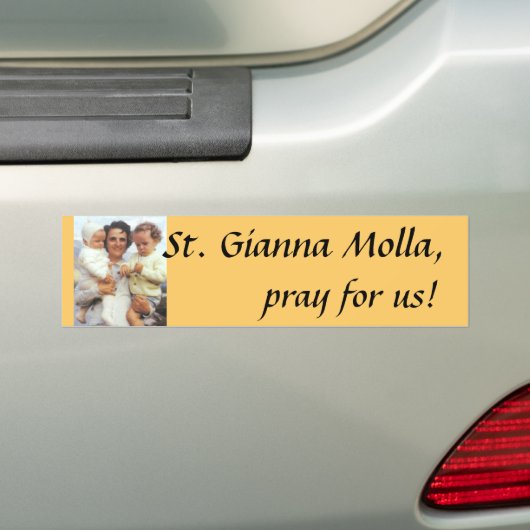 Sint-Gianna Molla-bumpersticker Bumpersticker (Op auto)