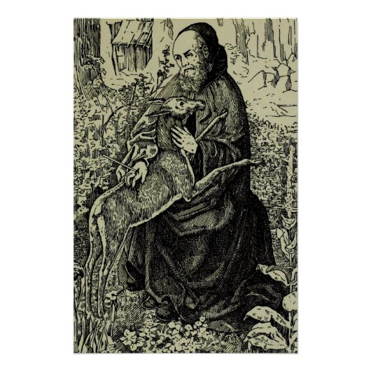 Sint Giles de kluizenaar Perfect Poster (Voorkant)