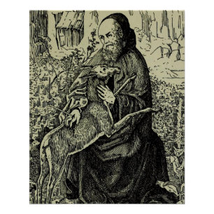 Sint Giles de kluizenaar Perfect Poster