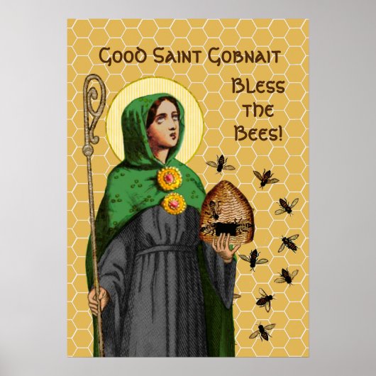 Sint-Gobnait Poster Ballyvourney (SAE 003) (Voorkant)