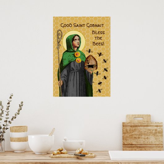 Sint-Gobnait Poster Ballyvourney (SAE 003) (Keuken)