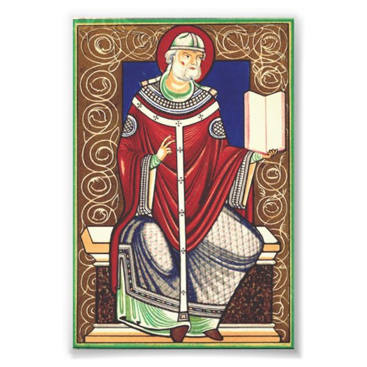 Sint Gregorius de Grote Kerkleraar Foto Afdruk (Voorkant)