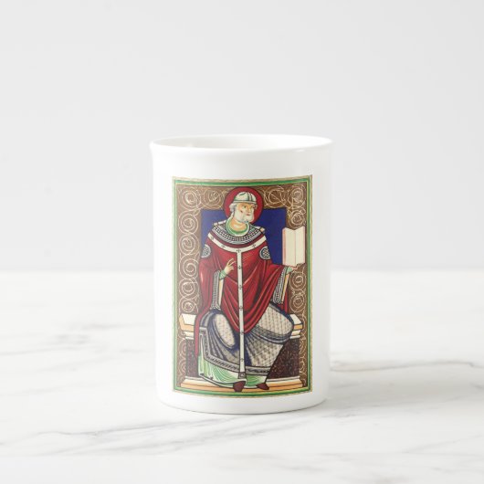 Sint Gregorius de Grote Kerkleraar Porselein Kop (Voorkant)