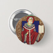 Sint Gregorius de Grote Kerkleraar Ronde Button 5,7 Cm (Voorkant /achterkant)