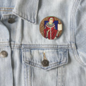 Sint Gregorius de Grote Kerkleraar Ronde Button 5,7 Cm (In situ)