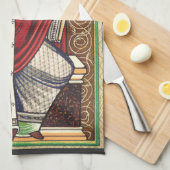 Sint Gregorius de Grote Kerkleraar Theedoek (Quarter Fold)