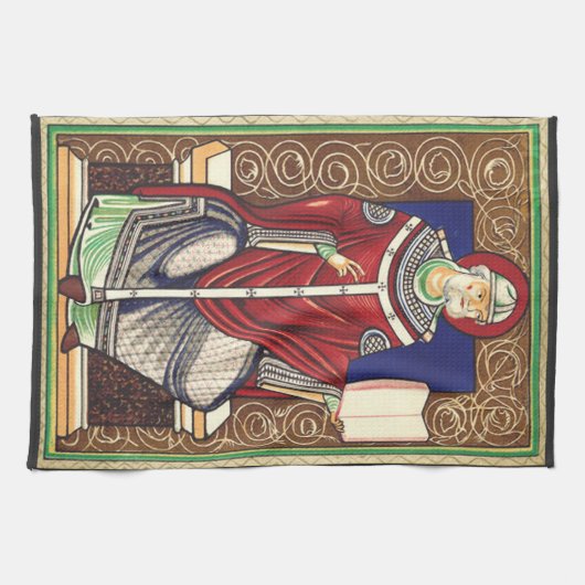 Sint Gregorius de Grote Kerkleraar Theedoek (Horizontaal)