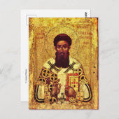 Sint Gregorius Palamas Orthodox Christelijk icoon Briefkaart (Voorkant / Achterkant)