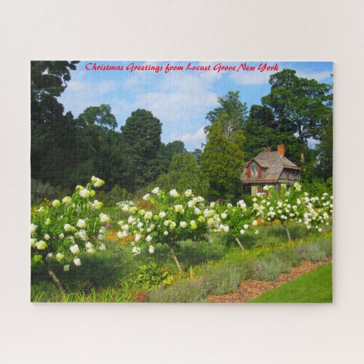 Sint Grove New York. Kerstgroeten Legpuzzel (Horizontaal)