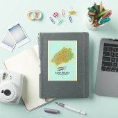 Sint Helena British Overseas Territory Map Sticker (iPad Cover)