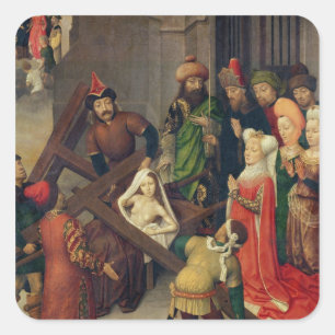 Sint-Helena en het wonder van het ware kruis Vierkante Sticker