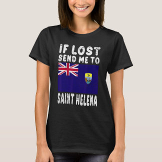 Sint Helena Vlag Souvenir Als verloren stuur me na T-shirt