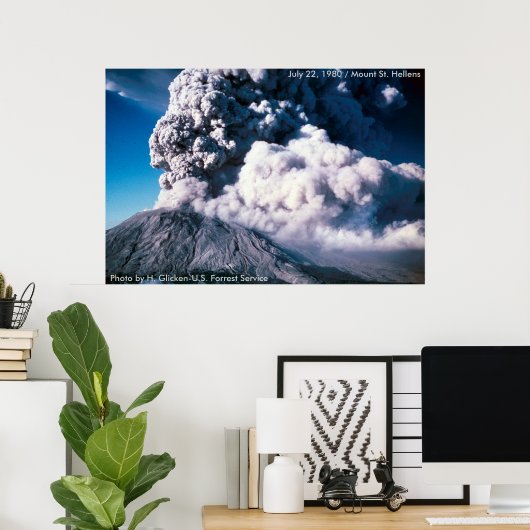 Sint-Helens blaast haar top Poster (Thuiskantoor)