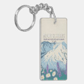 Sint-Helens Nationale Volkanische Monument Sleutelhanger (Voorkant Links)