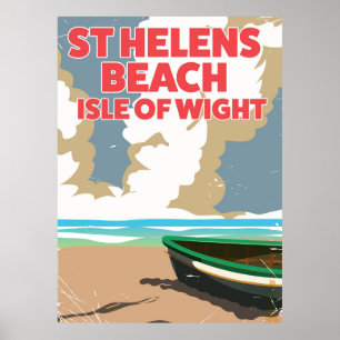 Sint-helens strandeiland van de giersposter poster