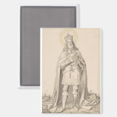 Sint-Hendrik II de Heilige Rooms-Duitse keizer Magneet (Voorkant / Achterkant)
