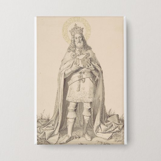 Sint-Hendrik II de Heilige Rooms-Koning Button (Voorkant)