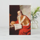Sint Hiëronymus Feestdagenkaart (Staand voorkant)