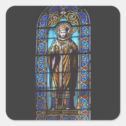Sint-Hilarius van Poitiers Vierkante Sticker (Voorkant)