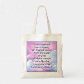 Sint Hildegard van Bingen Quote Canvas tas (Achterkant)
