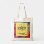 Sint Hildegard van Bingen Quote Canvas tas (Achterkant)