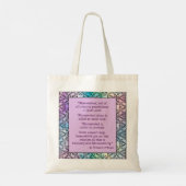 Sint Hildegard van Bingen Quote Canvas tas (Achterkant)