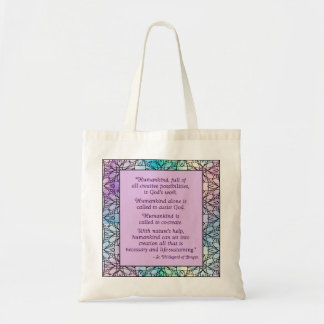 Sint Hildegard van Bingen Quote Canvas tas
