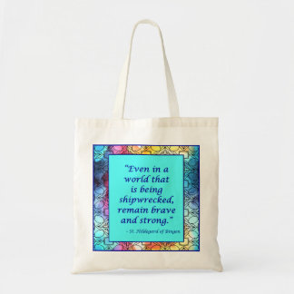 Sint Hildegard van Bingen Quote Canvas tas