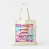 Sint Hildegard van Bingen Quote Canvas tas (Achterkant)
