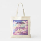 Sint Hildegard van Bingen Quote Canvas tas (Achterkant)