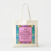 Sint Hildegard van Bingen Quote Canvas tas (Voorkant)