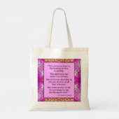 Sint Hildegard van Bingen Quote Canvas tas (Achterkant)