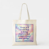 Sint Hildegard van Bingen Quote Canvas tas (Achterkant)