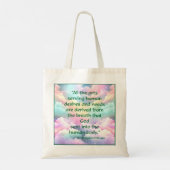 Sint Hildegard van Bingen Quote Canvas tas (Achterkant)