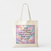 Sint Hildegard van Bingen Quote Canvas tas (Achterkant)