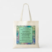 Sint Hildegard van Bingen Quote Canvas tas (Achterkant)