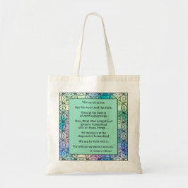 Sint Hildegard van Bingen Quote Canvas tas