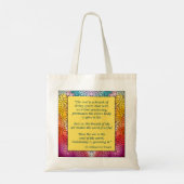 Sint Hildegard van Bingen Quote Canvas tas (Achterkant)