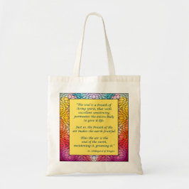 Sint Hildegard van Bingen Quote Canvas tas